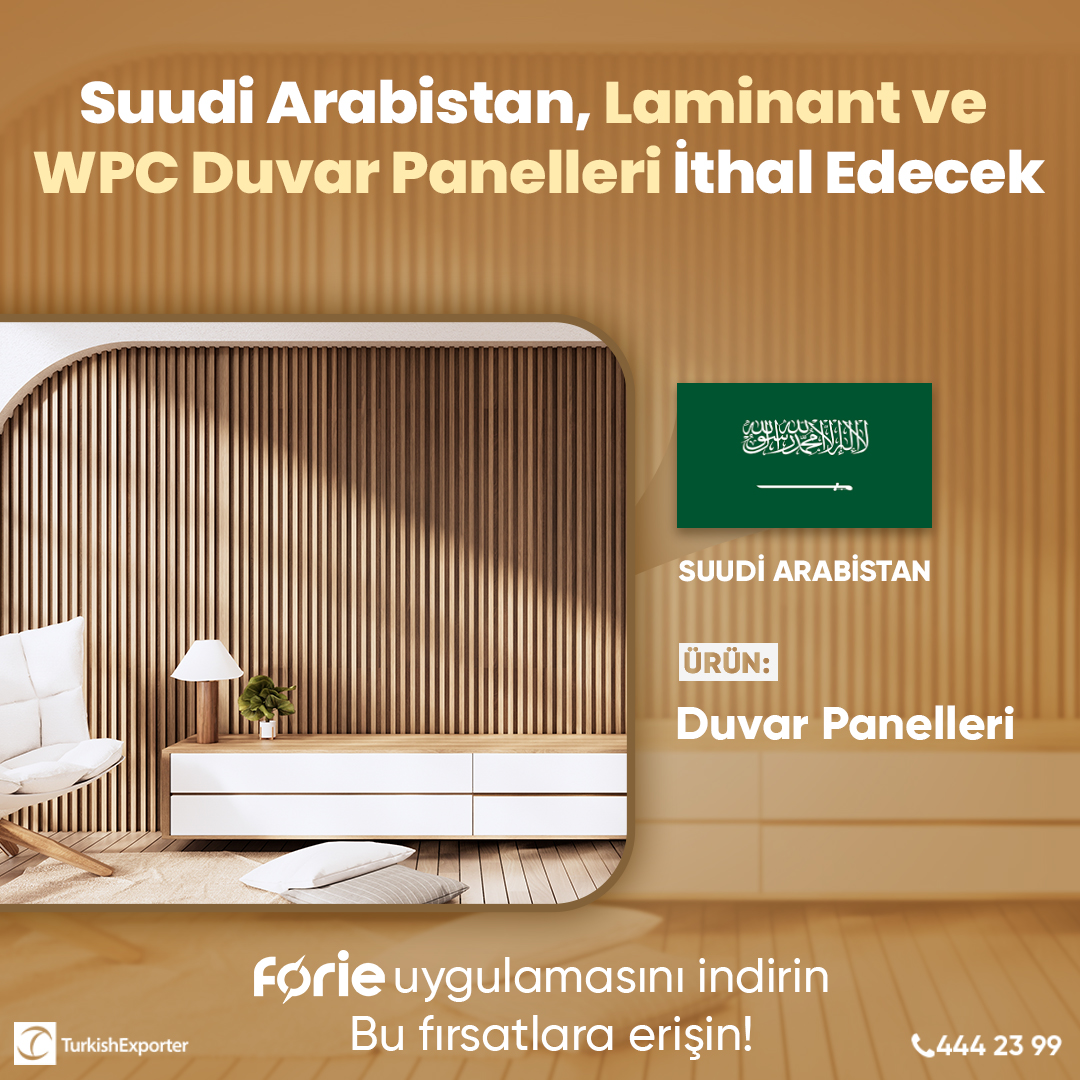 Suudi Arabistan, laminant ve WPC duvar panelleri ithal edecek